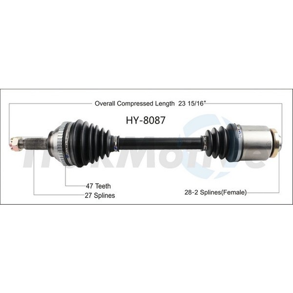 Surtrack Axle Cv Axle Shaft, Hy-8087 HY-8087